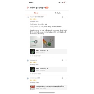 Móc khoá cỏ 4 lá