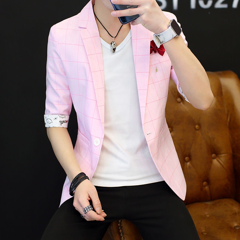 # Áo Khoác Nam# Bộ Đồ Tay Lửng Mùa Hè# Áo Khoác Vest Tay Lửng Thời Trang Lịch Lãm Cho Nam# Áo Vest Tay Ngắn Dáng Ôm Phong Cách Thời Trang Hàn Quốc Cho Nam Giới