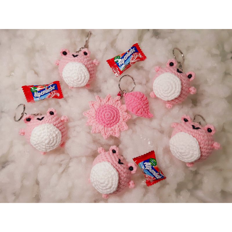 Móc khóa ếch con tròn ủm móc len - Amigurumi frog 🐸