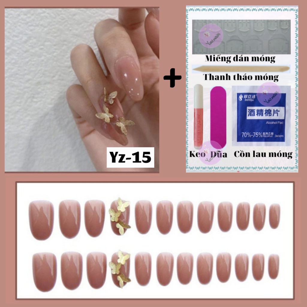 Móng tay giả đính đá kèm keo dài nhọn YOU NAILS ( Mã Yz-15)