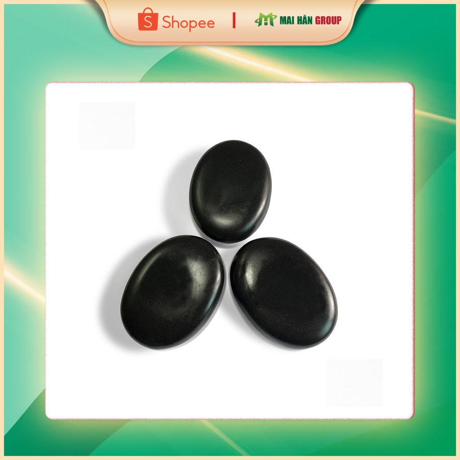 Đá Nóng Massage Lưng  - Oval Lớn - Đá Tự Nhiên