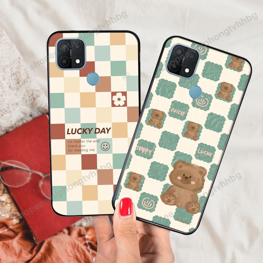 Ốp lưng Oppo A15 / A15s trái tim gấu thể thao , smile mặt cười cực cute