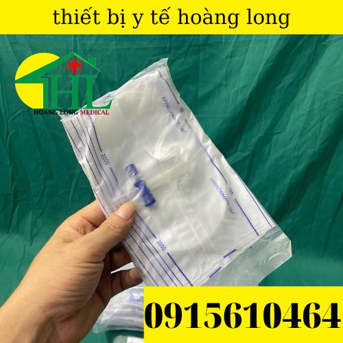 Combo 10 túi đựng nước tiểu van ngang y tế