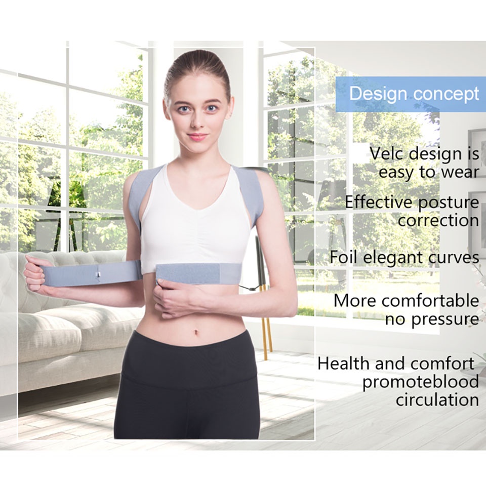 Đai Đeo Điều Chỉnh Tư Thế Lưng Và Vai Cho Cột Sống Unisex