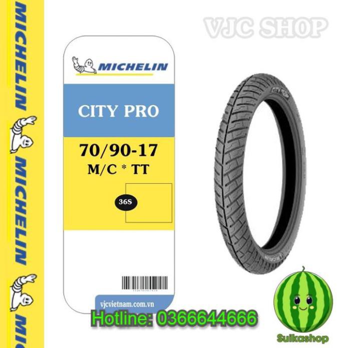 Lốp xe máy Michelin 70/90-17 City Pro loại lốp dùng săm