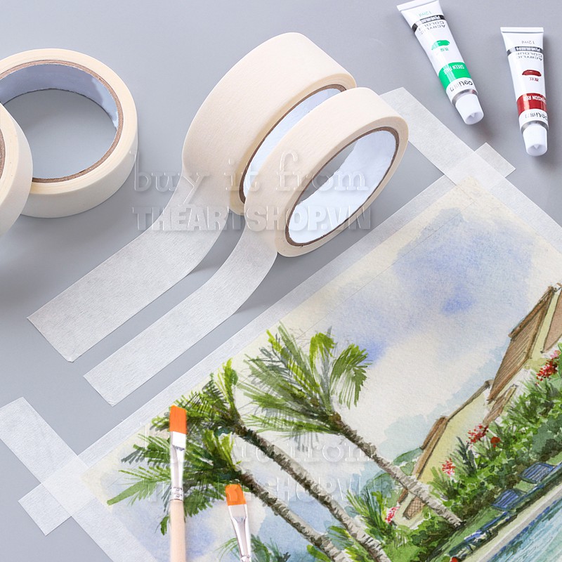 Theartshop băng keo giấy dùng để cố định giấy vẽ - ảnh sản phẩm 1