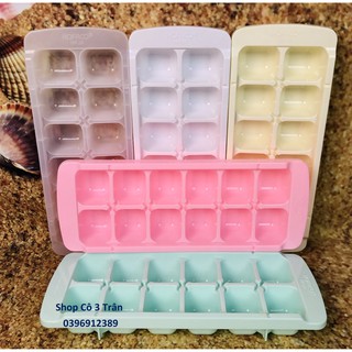 Khay nhựa làm đá 12 viên vuông HPL59 - Vỉ làm đá viên bằng nhựa cao cấp HOFACO