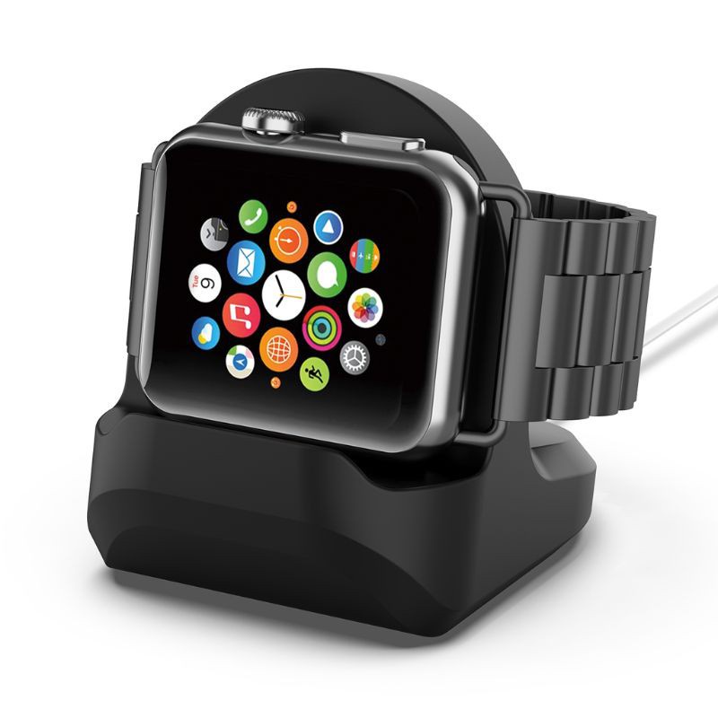 Đế Sạc Bằng Silicon Nhiều Màu Cho Đồng Hồ Thông Minh Apple Watch Series 1 / 2 / 3 / 4 42mm 38mm 40mm 44mm