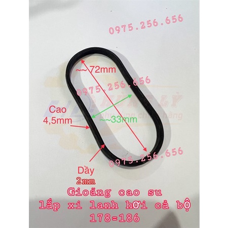 Gioăng cao su lắp xy lanh hơi cả bộ 178=186 phụ tùng máy cày phụ tùng máy nông nghiêp