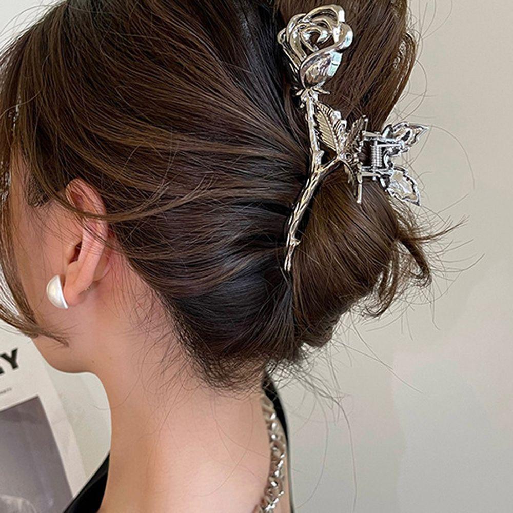 Kẹp Tóc Hình Hoa Hồng Phong Cách Hàn Quốc Cổ Điển Cho Nữ BERNARDO