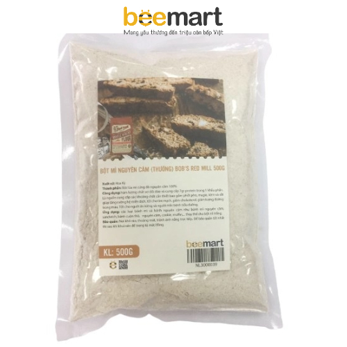 Bột Mì Nguyên Cám Bob's Red Mill túi 500gr (2 loại)