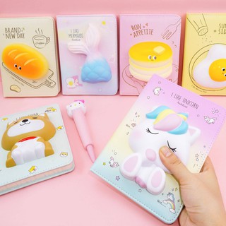 Một máy tính xách tay giải nén tích cực Network Red Creative Cartoon Cute Mềm Sách tay Unzipped Lott Nhật ký này