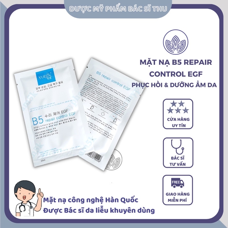 ✅[Chính Hãng] Mặt nạ B5 Phục hồi, cấp ẩm da - B5 Repair Control EGF YUEJIN Công nghệ Hàn Quốc, ngừa lão hóa và nếp nhăn