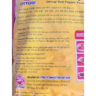 [Gói 500g] BỘT ỚT VẢY (100% Ớt tươi – Phơi khô tự nhiên) [VN] OTTOGI Red Pepper Powder