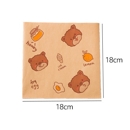 Bộ 20 Giấy Gói Bánh Mì Sandwich Chống Dầu Mỡ