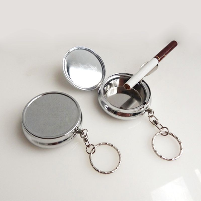 Móc khóa nhỏ gọn bằng thép không gỉ thiết kế kiểu gạt tàn độc đáo