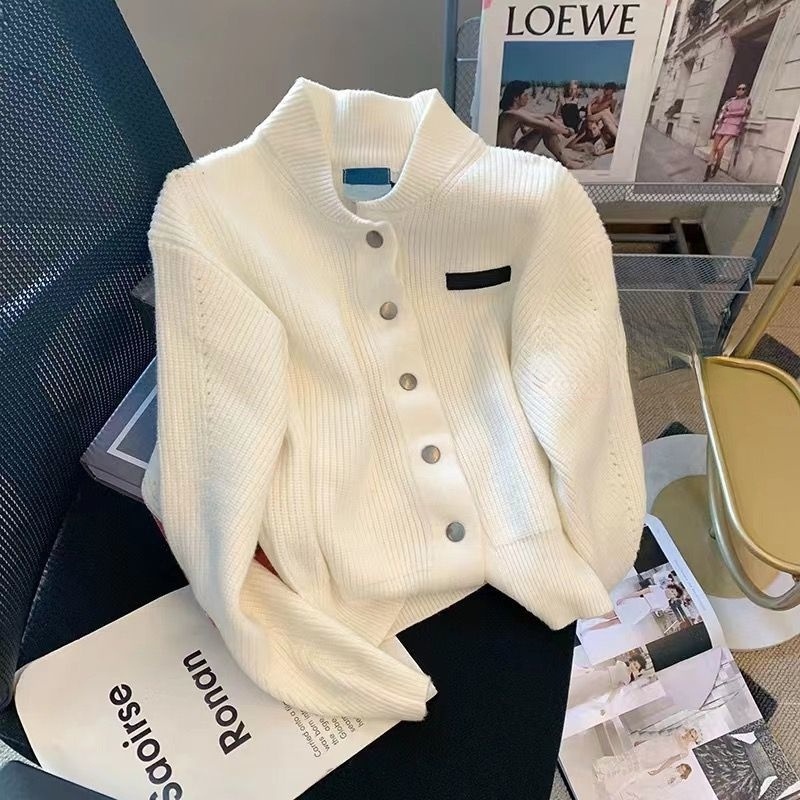 Áo khoác Pure Cube len sáp mềm dáng ôm màu xám phong cách phương tây thời trang mùa thu cho nữ