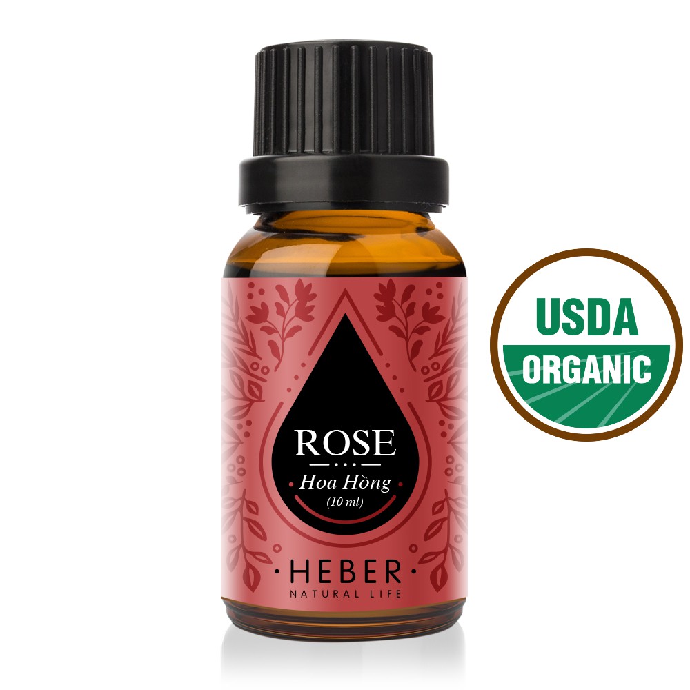 Tinh Dầu Hoa Hồng Heber Natural Life- Rose E.O., Cao Cấp Nhập Khẩu, Thiên Nhiên Nguyên Chất Xông Phòng, 10ml/30ml/50ml