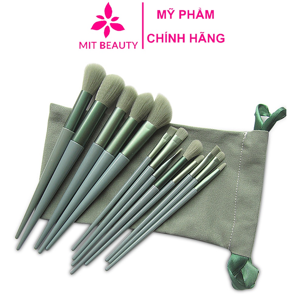Bộ cọ trang điểm cá nhân Fix 13 cây nội địa trung Mit Beauty dùng makeup chuyên nghiệp tiện lợi