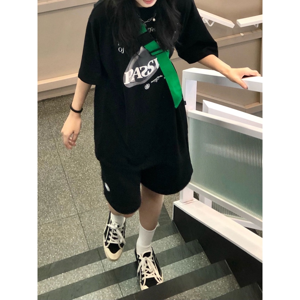 NRVP Áo Thun Nữ Oversize Cổ Tròn Thời Trang Hàn Quốc