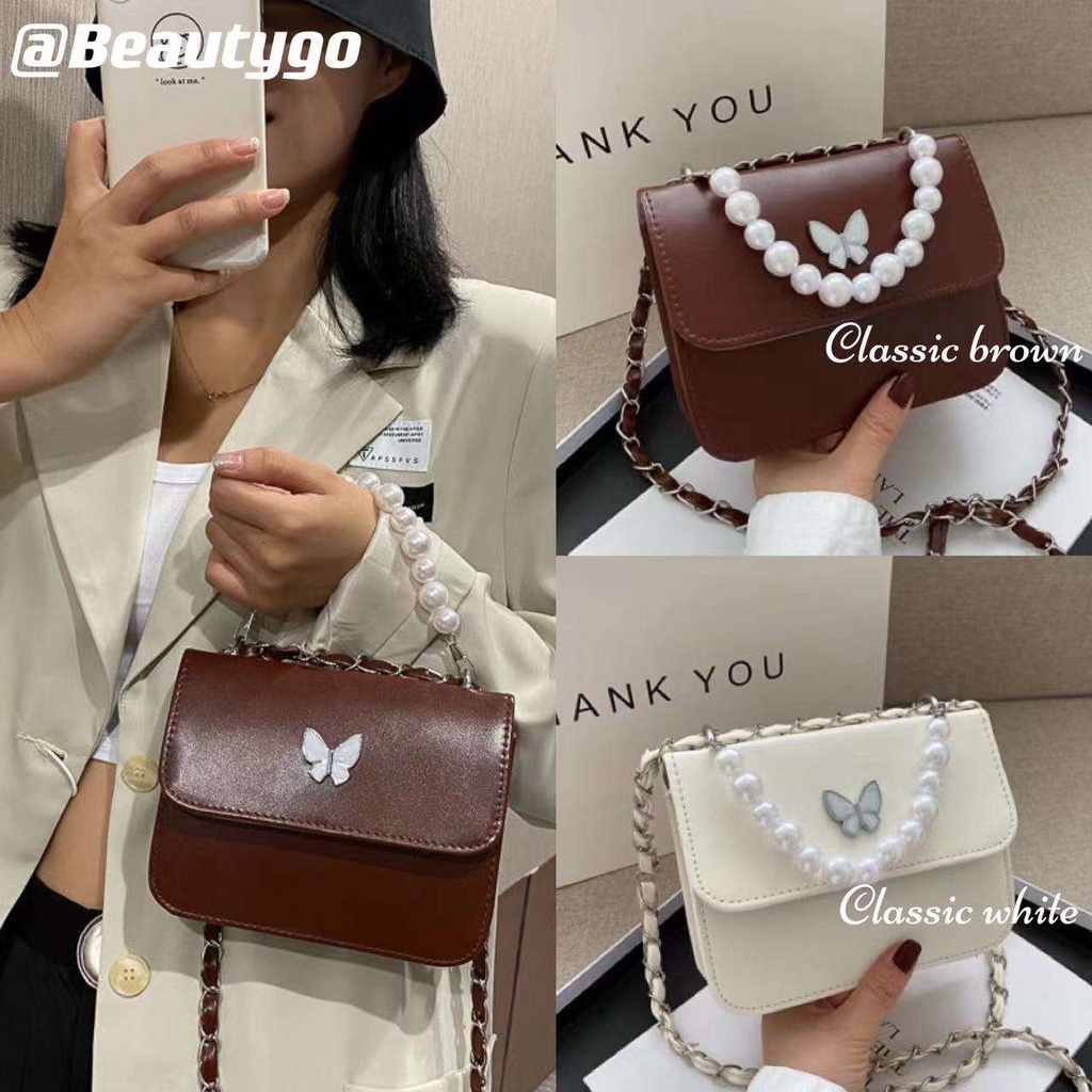 Túi xách tay đeo chéo họa tiết bươm bướm thời trang dành cho nữ