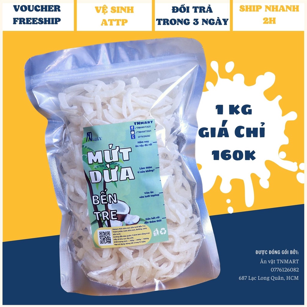 1 kg mứt dừa non TNmart - Mứt ngon nhà làm