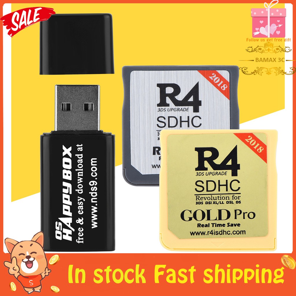 Set thẻ R4 3DS và đầu đọc thẻ nhớ chất lượng cao cho Nintendo