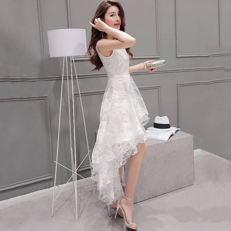 Đầm dự tiệc đuôi tôm phối ren lưới phong cách công chúa nữ tính | BigBuy360 - bigbuy360.vn