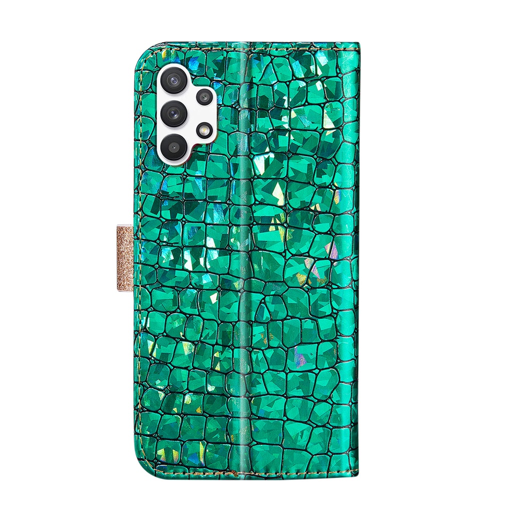 Bao Da PU Điện Thoại Nắp Lật Kèm Ví Đựng Thẻ Kim Tuyến Cho Samsung Galaxy A33 A53 A73 5G A13 A22 A32 A52 A52S 4G 5G