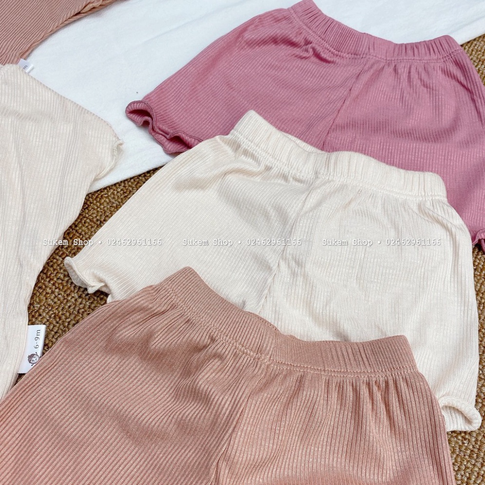 Bộ Cộc Tay Cánh Dơi Cuốn Bèo Cookie Cotton Tăm Mềm,Mát Cho Bé