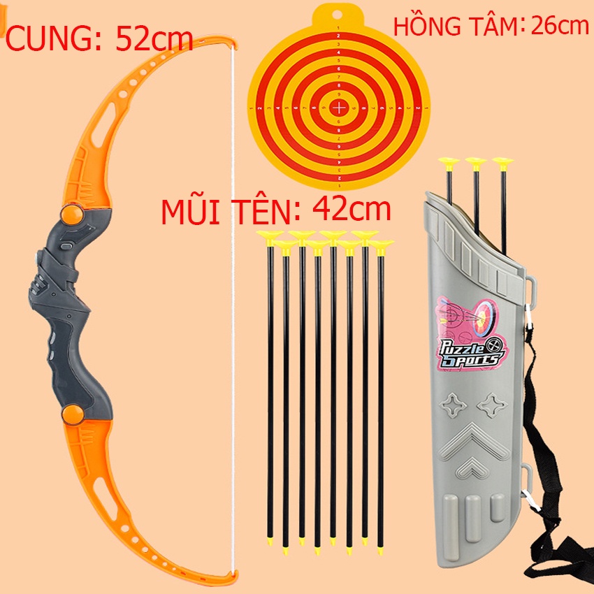 Cung tên đồ chơi, bộ đồ chơi cho bé chất liệu ABS chắc chắn và an toàn.