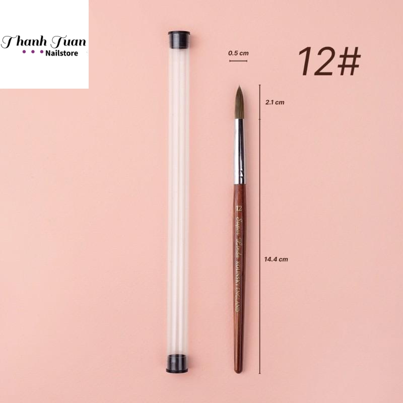 Cọ đắp bột Super Linda Kolinsky England chính hãng cao cấp số 12,14,16 lông chồn - Phụ kiện đồ nail