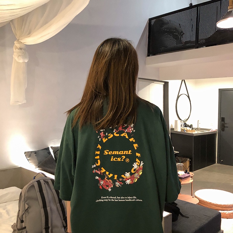 Áo Thun Ngắn Tay In Họa Tiết Graffiti Thời Trang Mùa Hè Hàn Quốc 2022 Cho Nữ