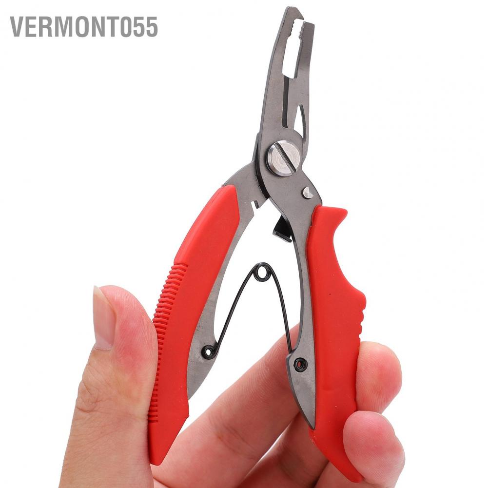 Vermont055 Fishing Pliers Stainless Steel Ergonomic Anti Slip Handle Gear Accessory
