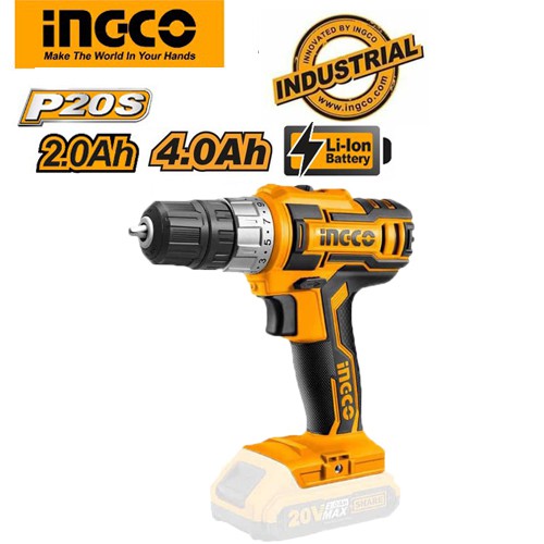 THÂN MÁY KHOAN VẶN VÍT DÙNG PIN INGCO 20V ( KO KÈM PIN VÀ SẠC )