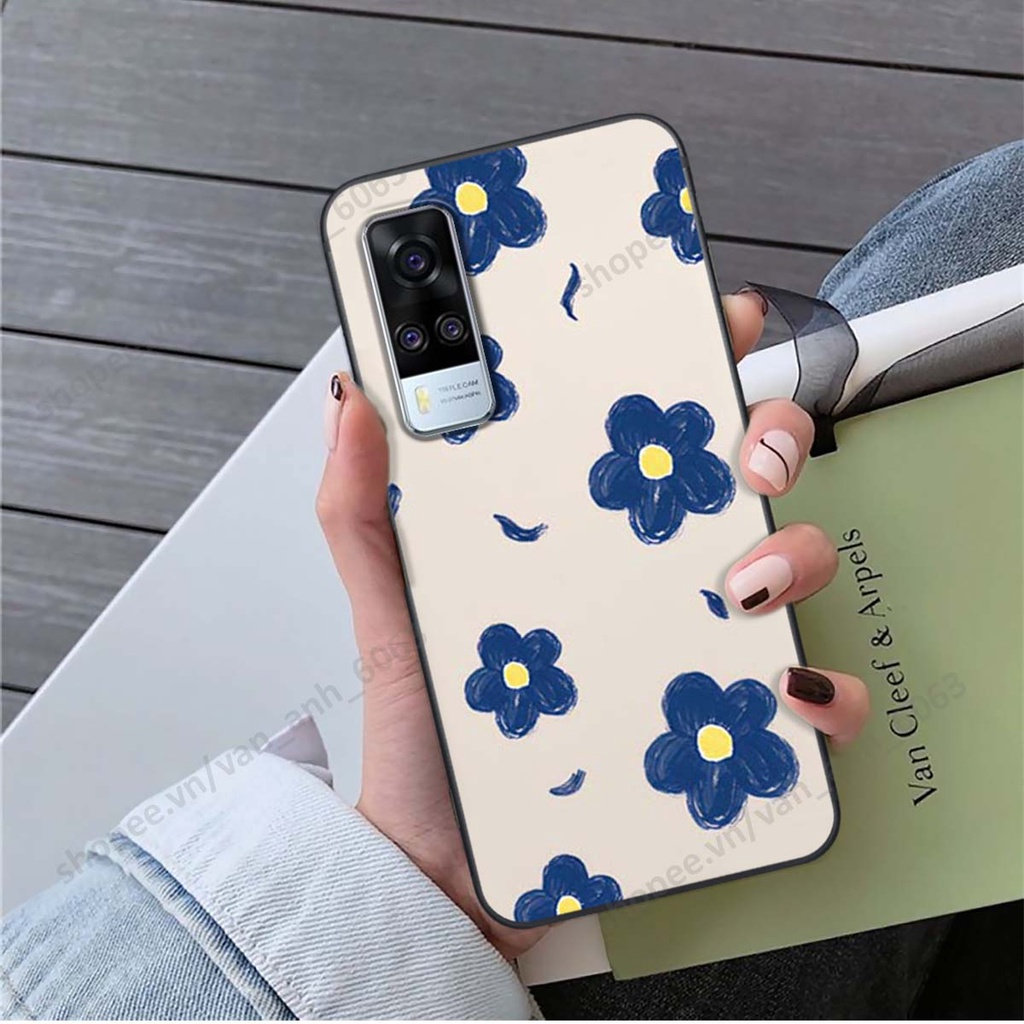 Ốp lưng Vivo Y51 2020 in hình hoa, gấu rich bear nghệ thuật, thời trang