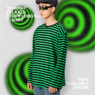 Áo thun unisex dài tay kẻ xanh đen another "hoamat" long sleeve t-shirt