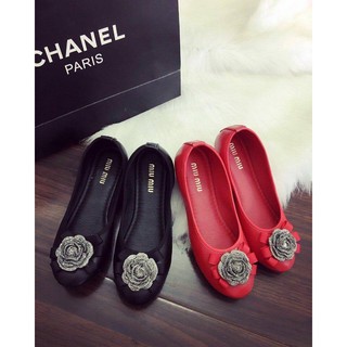 SALE - Giày búp bê hoa bạc