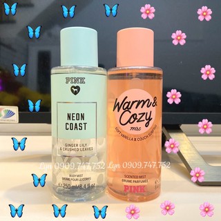 [MẪU MỚI - CÓ NHŨ] Nước Hoa Nữ Xịt Thơm Toàn Thân Victoria’s Secret Pink Fullsize Vic VS Warm Body Mist 250ml Kim Tuyến