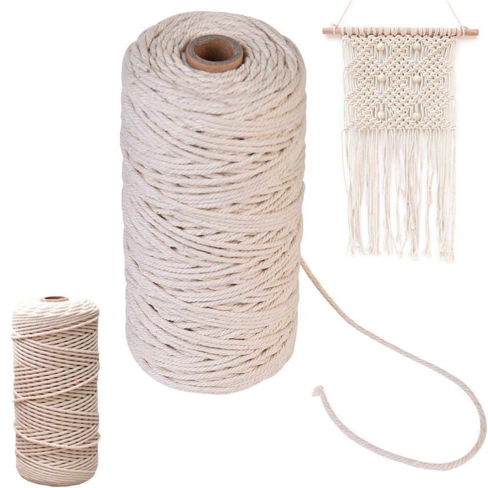 Cuộn dây bện dài 100m làm đồ thủ công trang trí cho nhiều mục đích tiện dụng