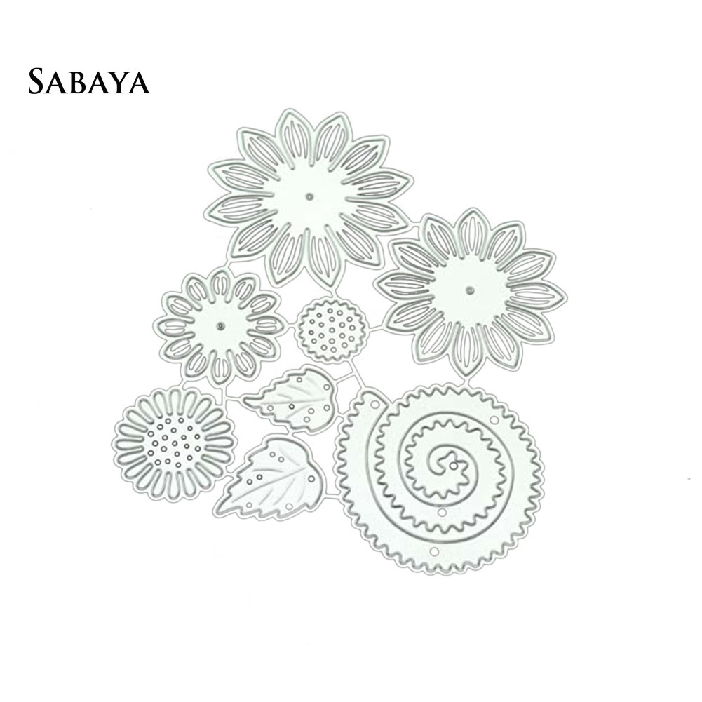 Khuôn Cắt Giấy Kim Loại Hình Bông Hoa Trang Trí Sổ Ảnh