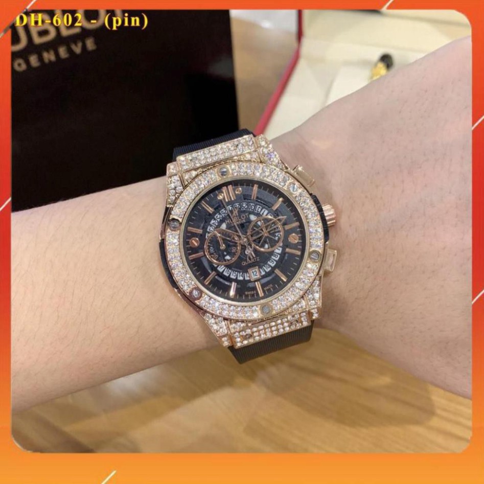 [Free Ship]  [Nam nữ] Đồng hồ Nam Hublot 36-42mm đính đá cao cấp