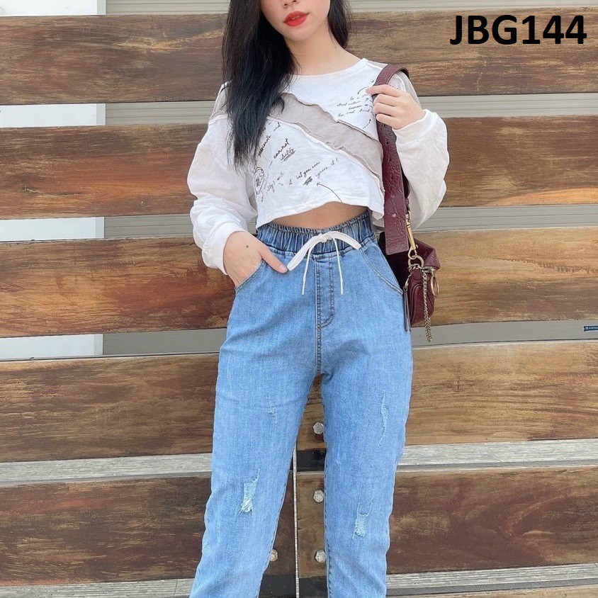 Quần jean nữ lưng thun co giãn JBG144