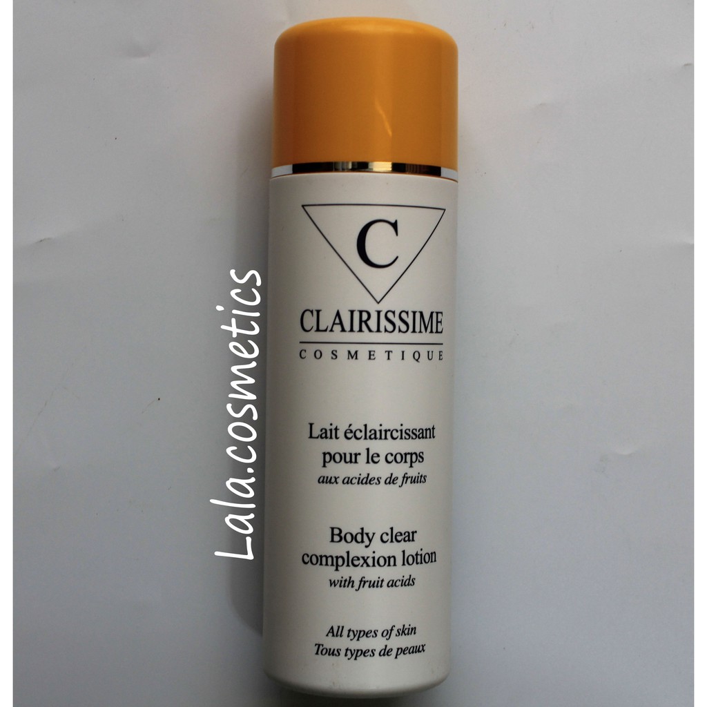Dưỡng thể trắng da Clairissime Lotion with fruit Acids 500ml Pháp