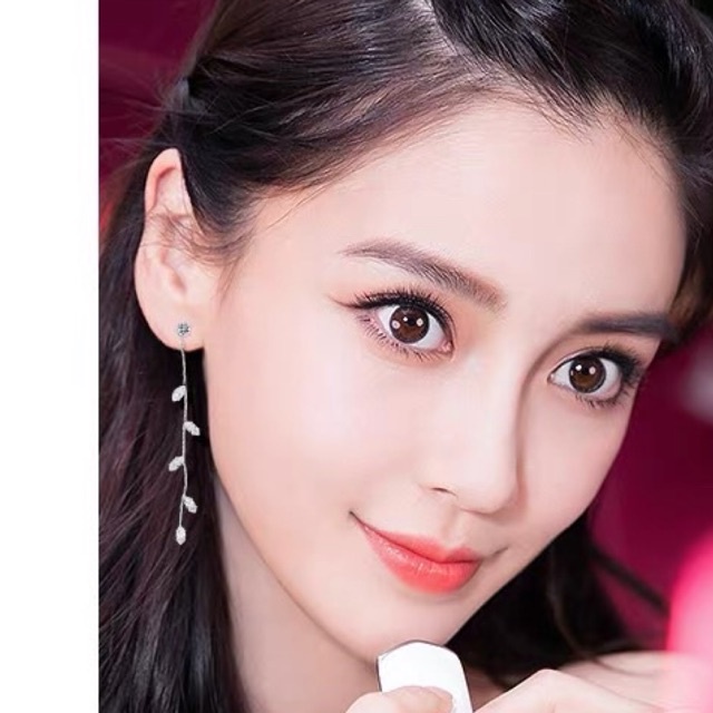 Hoa tai đính đá lấp lánh phong cách hàn quốc - Maben