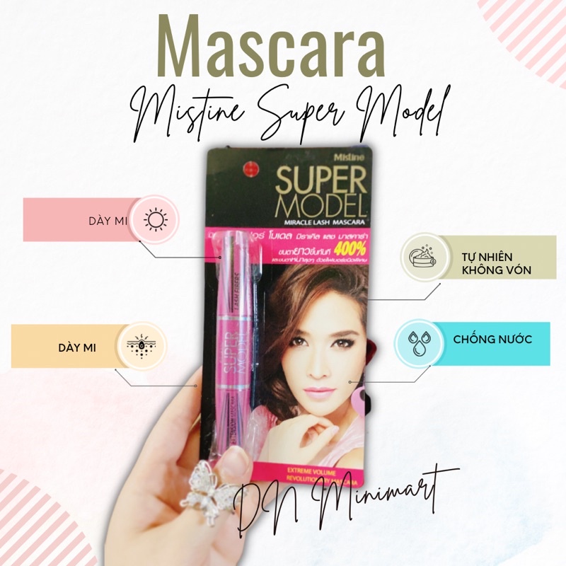 Mascara Mistine Super Model Dày Mi - Dài Mi Thái Lan