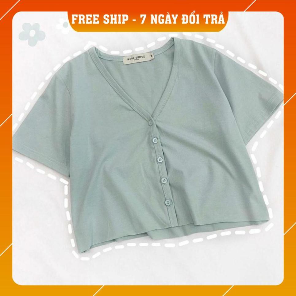 Áo Croptop nữ kiểu YUNI Cổ Tim Tay Lỡ Unisex (7 Màu) | WebRaoVat - webraovat.net.vn