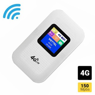 Bộ phát wifi di dộng từ sim 4G LTE M100 Bộ phát wifi 4G có màn hình LCD Pin 2400 Mah - Hỗ trợ vừa sử dụng vừa sạc