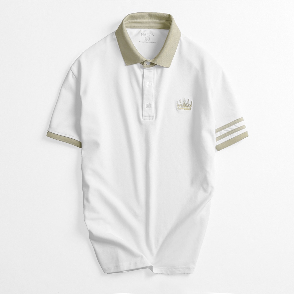 Áo Thun Polo Nam cổ bẻ CROWN xanh vải Cá Sấu Cotton cao cấp chuẩn form - CLELEGANT