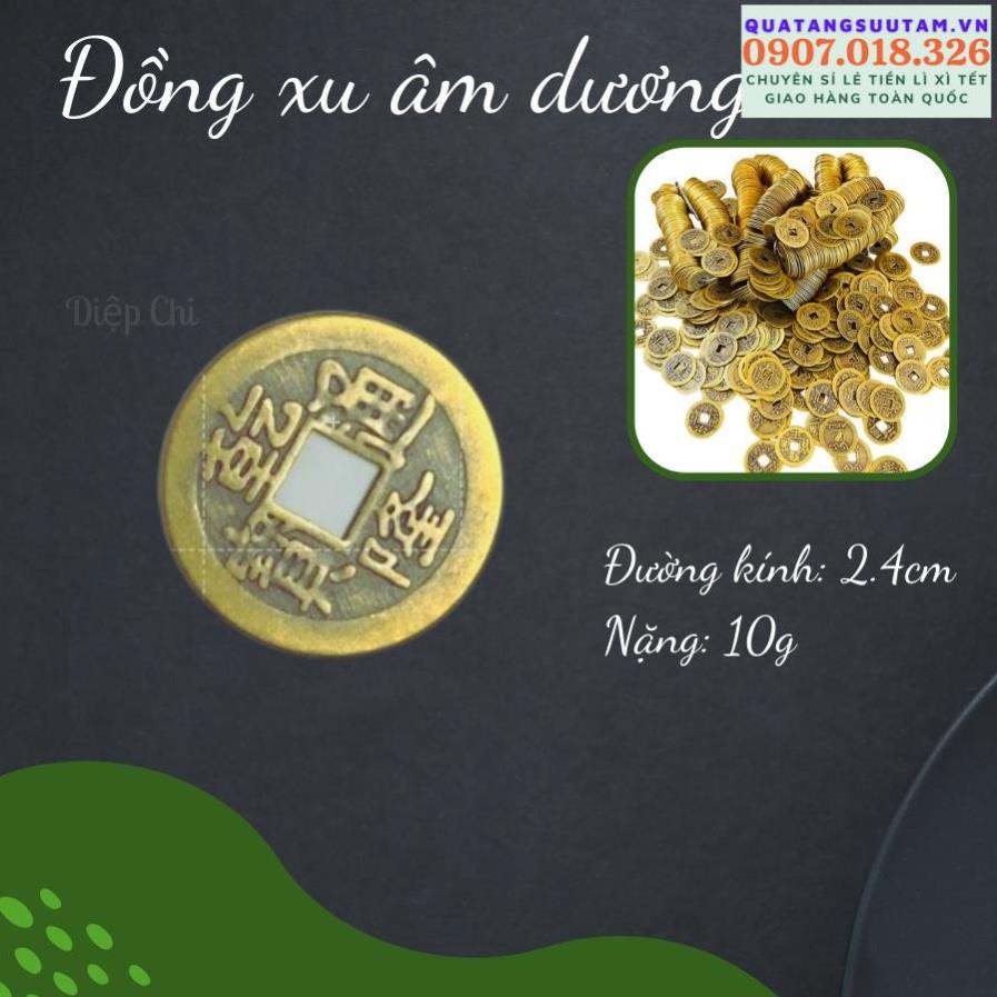 [SHOPEE TRỢ GIÁ] ✅Đồng xu cổ âm dương chiêu tài lộc hút may mắn